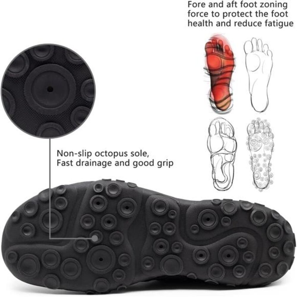 Women Men Quick-Dry Water Shoes Barefoot Non-Slip Hike Beach Aqua Swim Camping - Picture 10 of 11